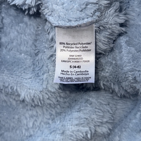 Joyspun Cozy Blue Textured Plush Pajama Lounge Set Cropped Hoodie & Joggers Sz S - Picture 7 of 14